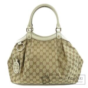Gucci GG Pattern Sukey Bag Canvas Handbag